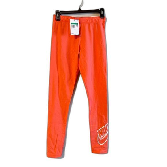 NIKE GIRLS Sportswear lifestyle leggings pants Amber size XL - Picture 2 of 5